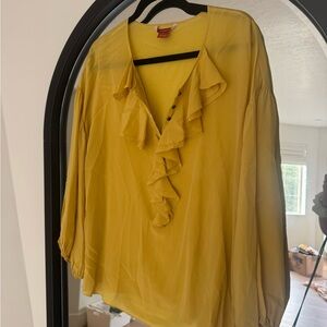 Sundance Yellow Ruffled Blouse